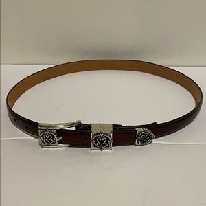 Brighton Brown Belt with Silver Accents